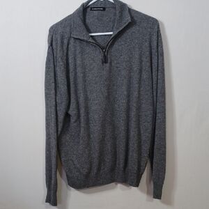 Men's Charcoal Zip-Up Sweater